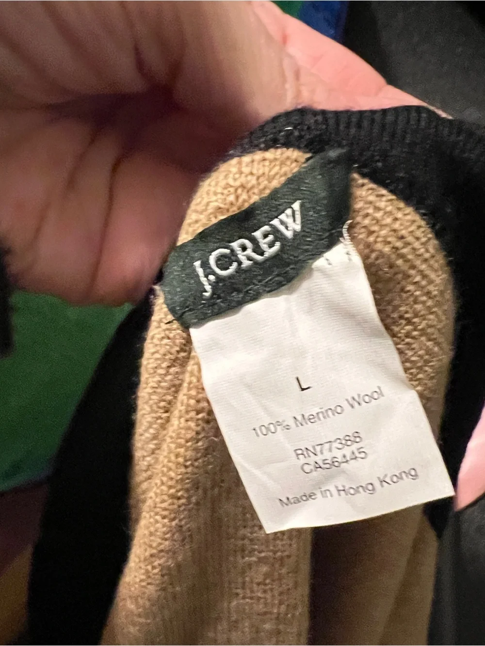 J. Crew Tan and Black Button-Front Cardigan